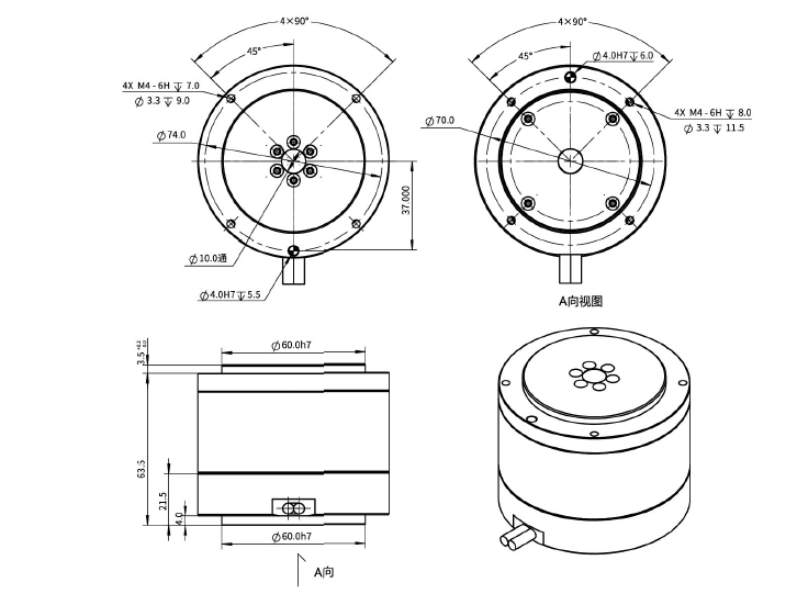 EDDR80-H67-MI外轉(zhuǎn)子力矩電機