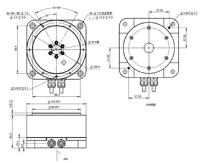 EDDR110-H65-MI外轉(zhuǎn)子力矩電機(jī)